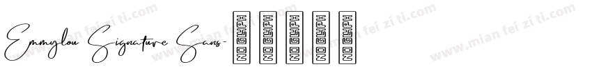 Emmylou Signature Sans字体转换